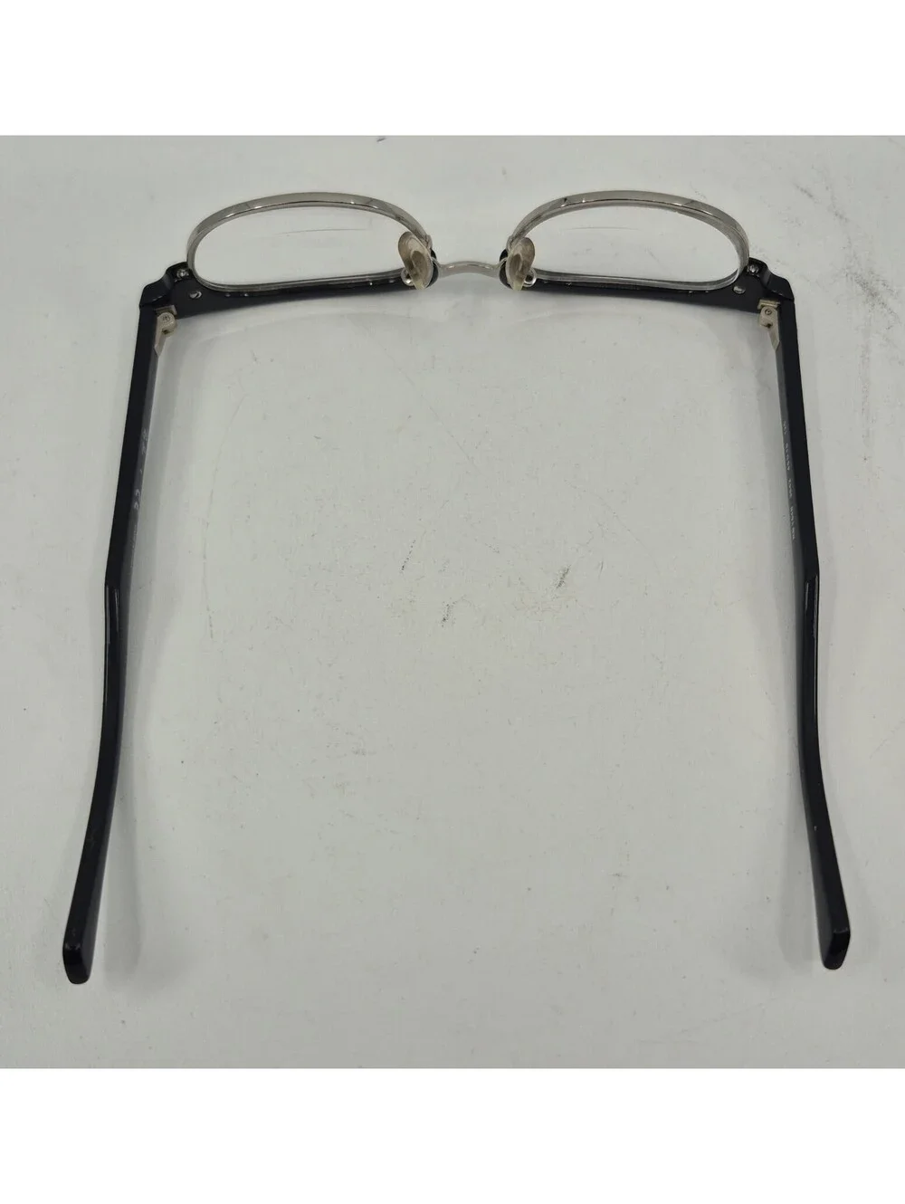 RAY BAN KIDS RB1548 3542 45/16/125 GLOSSY BLACK SILVER CLUBMASTER Eyeglass